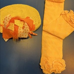 4/5yrs Beanie w/ matching leg warmers